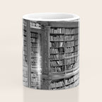 A book lovers dream - Cast-iron Book Alcoves Cincinnati Library black and white photography Coffee Mug Gallery Image 4
