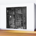 A book lovers dream - Cast-iron Book Alcoves Cincinnati Library black and white photography Wall Mural Gallery Image 2
