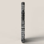 A book lovers dream - Cast-iron Book Alcoves Cincinnati Library black and white photography iPhone Case Gallery Image 2