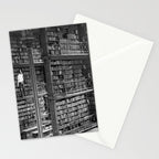 A book lovers dream - Cast-iron Book Alcoves Cincinnati Library black and white photography Stationery Card Gallery Image 2