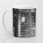 A book lovers dream - Cast-iron Book Alcoves Cincinnati Library black and white photography Coffee Mug Gallery Image 3