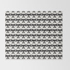 Vintage Bows I Black and White Throw Blanket Gallery Image 2