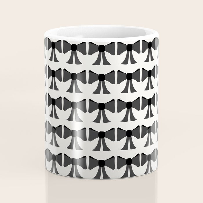 Vintage Bows I Black and White Coffee Mug Gallery Image 4