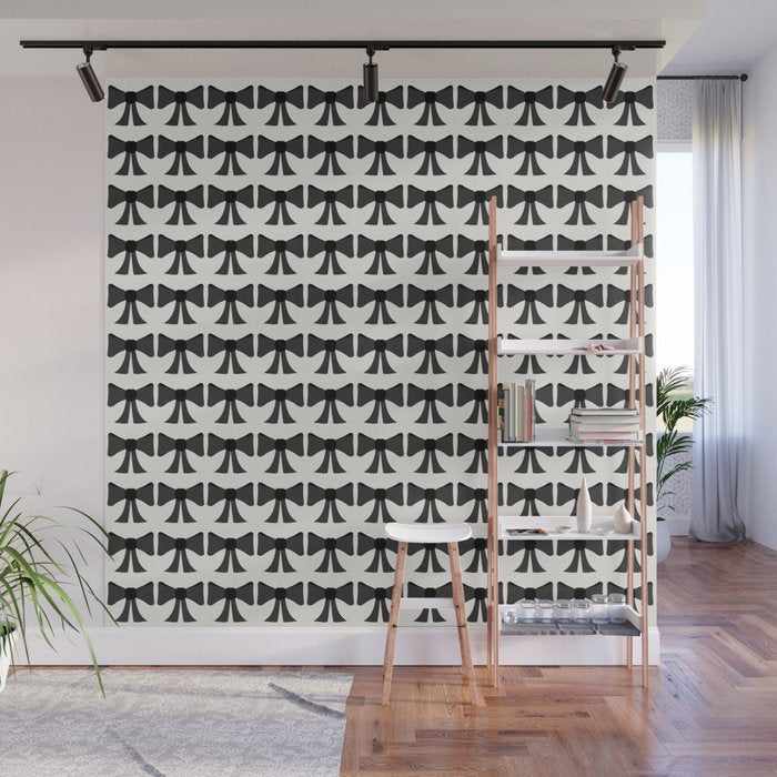 Vintage Bows I Black and White Wall Mural Gallery Image 1