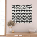 Vintage Bows I Black and White Wall Tapestry Gallery Image 2