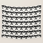 Vintage Bows I Black and White Wall Tapestry Gallery Image 4