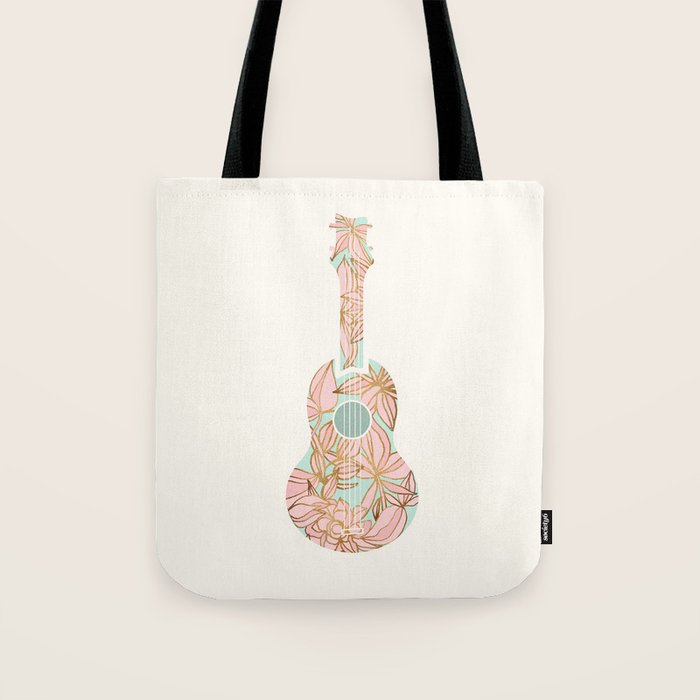 Modern Boho Ukulele Tote Bag Gallery Image 1