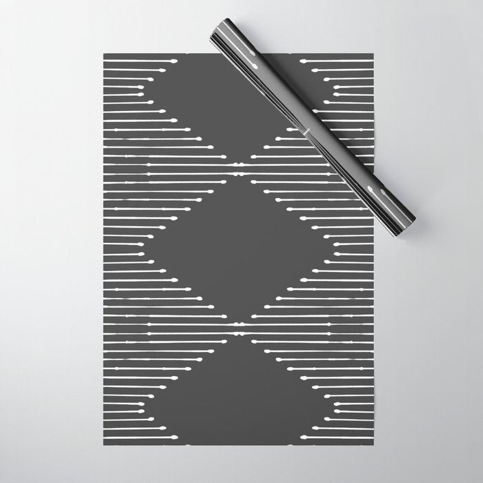 Geo (Dark Gray) Wrapping Paper Gallery Image 1