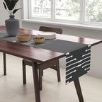 Geo (Dark Gray) Table Runner Gallery Image 2