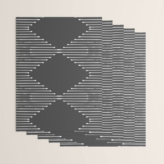 Geo (Dark Gray) Wrapping Paper Gallery Image 3