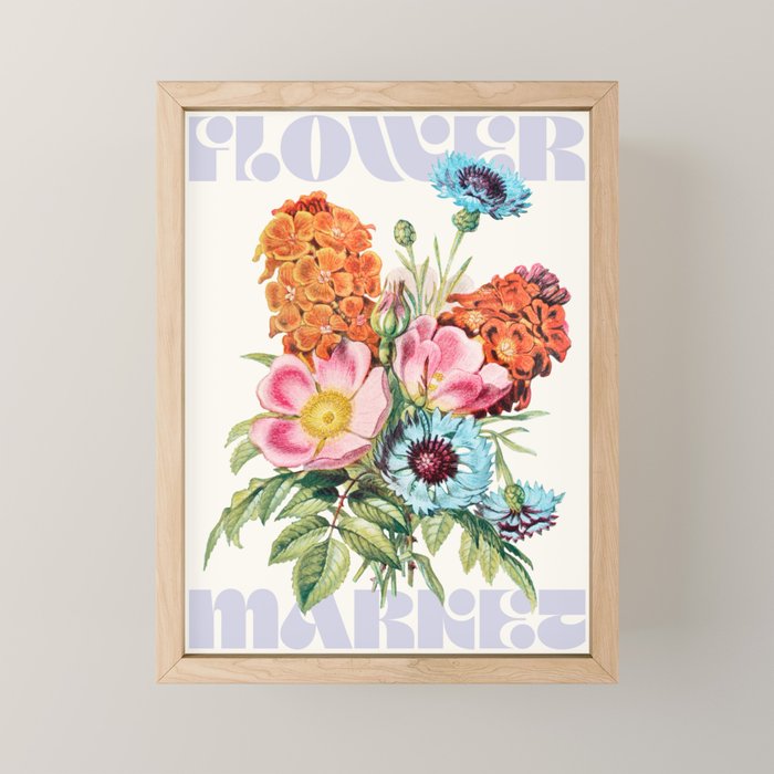 Flower market Mini Art Print Gallery Image 1