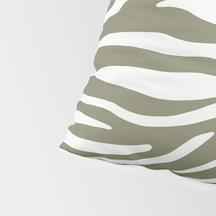 Olive Zebra Animal Print Pillow Sham Gallery Image 4
