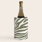 Olive Zebra Animal Print Wine Chiller Gallery Image 2