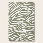 Olive Zebra Animal Print Cutting Board Gallery Image 1