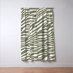Olive Zebra Animal Print Window Curtain Gallery Image 3