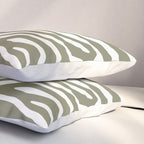 Olive Zebra Animal Print Pillow Sham Gallery Image 3
