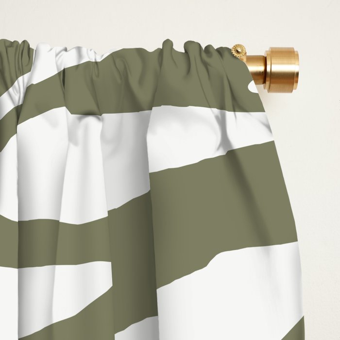 Olive Zebra Animal Print Window Curtain Gallery Image 2