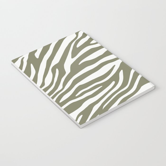 Olive Zebra Animal Print Notebook Gallery Image 3