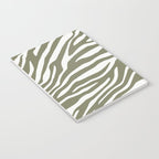 Olive Zebra Animal Print Notebook Gallery Image 3