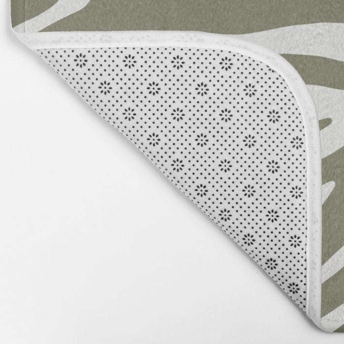 Olive Zebra Animal Print Bath Mat Gallery Image 2