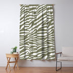 Olive Zebra Animal Print Window Curtain Gallery Image 5