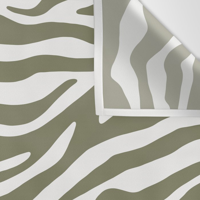 Olive Zebra Animal Print Wall Tapestry Gallery Image 3