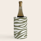 Olive Zebra Animal Print Wine Chiller Gallery Image 1