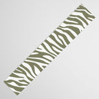 Olive Zebra Animal Print Table Runner Gallery Image 3