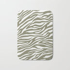 Olive Zebra Animal Print Bath Mat Gallery Image 1