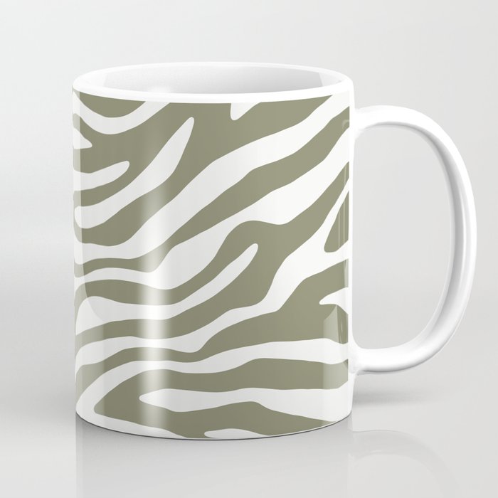 Olive Zebra Animal Print Coffee Mug Gallery Image 1