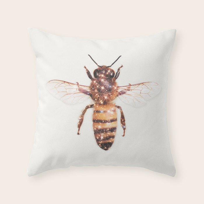 GLITTER BEE Throw Pillow Gallery Image 6