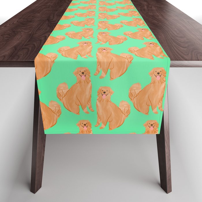 Happy Golden Retriever Table Runner Gallery Image 1