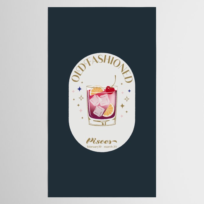 Old Fashioned Cocktail Zodiac Sign Tablecloth Gallery Image 2