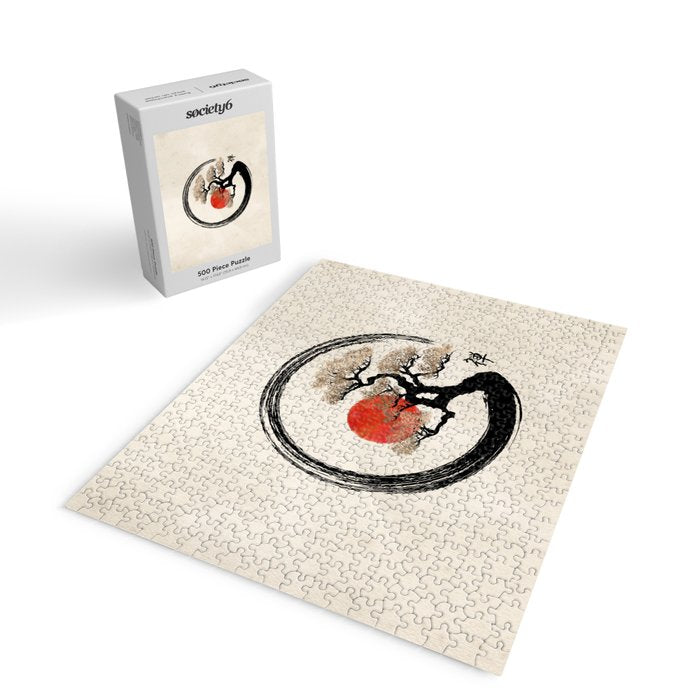 Enso Circle and Bonsai Tree on Canvas Jigsaw Puzzle Gallery Image 2