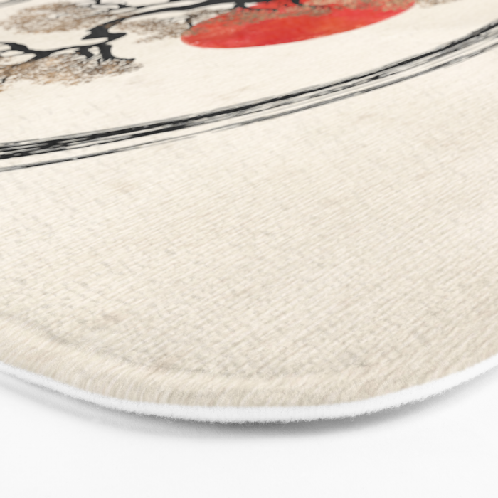 Enso Circle and Bonsai Tree on Canvas Bath Mat Gallery Image 3