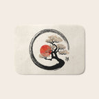 Enso Circle and Bonsai Tree on Canvas Bath Mat Gallery Image 1