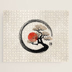 Enso Circle and Bonsai Tree on Canvas Jigsaw Puzzle Gallery Image 1
