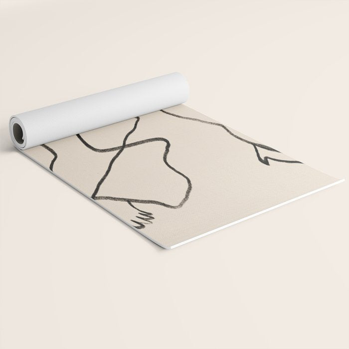 Line art nude surrealism Yoga Mat Gallery Image 2
