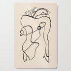 Line art nude surrealism Cutting Board Gallery Image 1