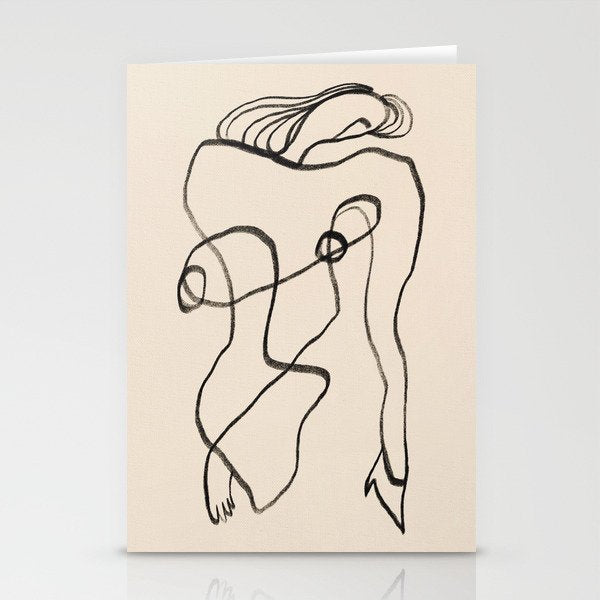Line art nude surrealism Stationery Card Gallery Image 2