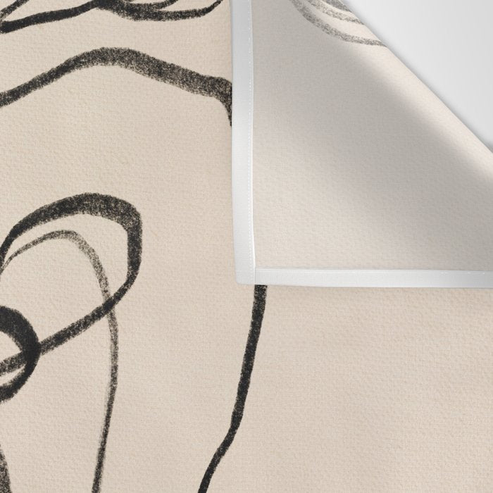 Line art nude surrealism Wall Tapestry Gallery Image 3