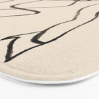 Line art nude surrealism Bath Mat Gallery Image 3