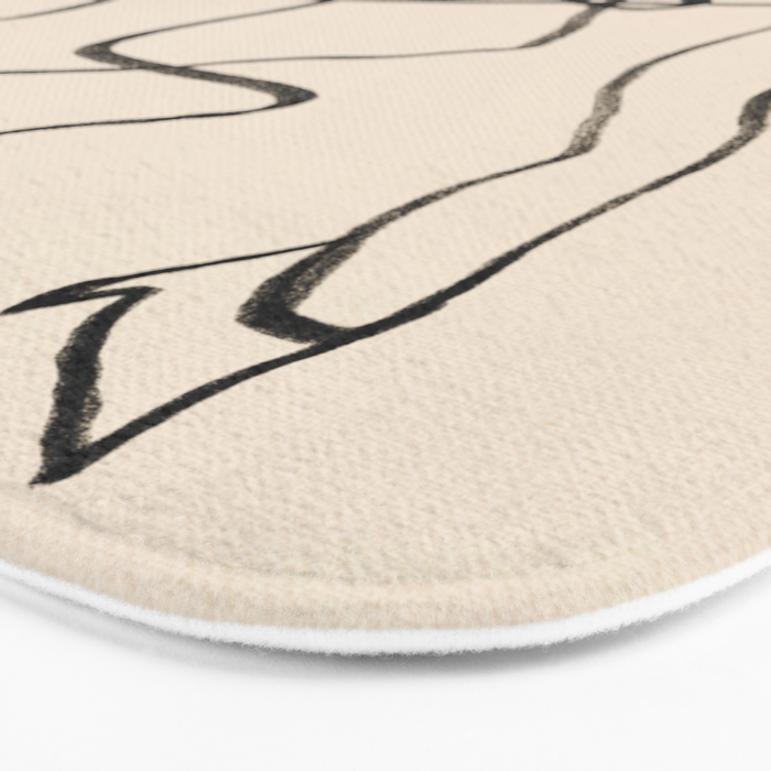 Line art nude surrealism Bath Mat Gallery Image 3