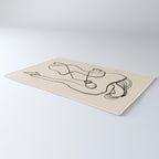 Line art nude surrealism Rug Gallery Image 3