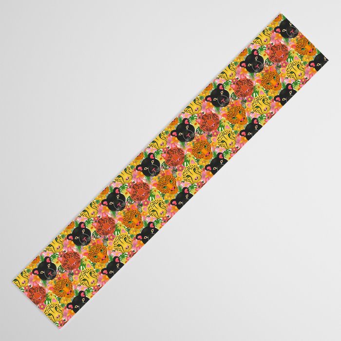 Maximalist Jungle Tiger Cheetah Leopard and Jaguar Table Runner Gallery Image 3