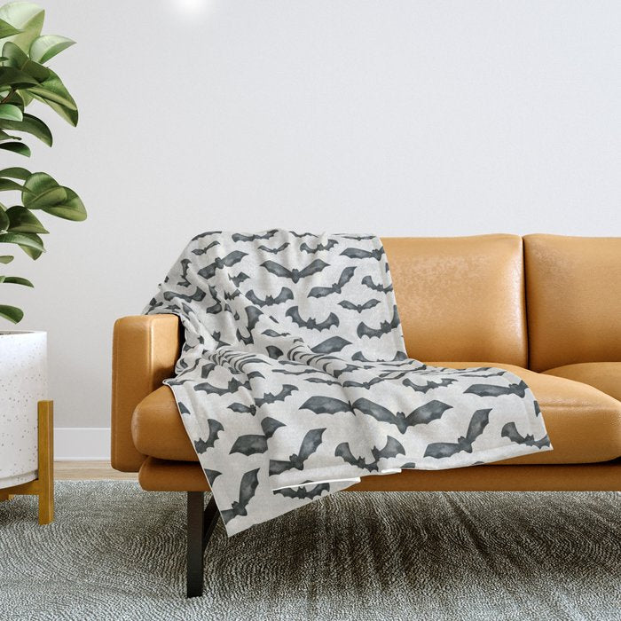 Little Boo Bats Throw Blanket Gallery Image 1