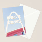 Vintage Midcentury Modern Bright Pink Sign x Rose Bowl Bowling Alley Route 66 Tulsa Oklahoma Stationery Card Gallery Image 2