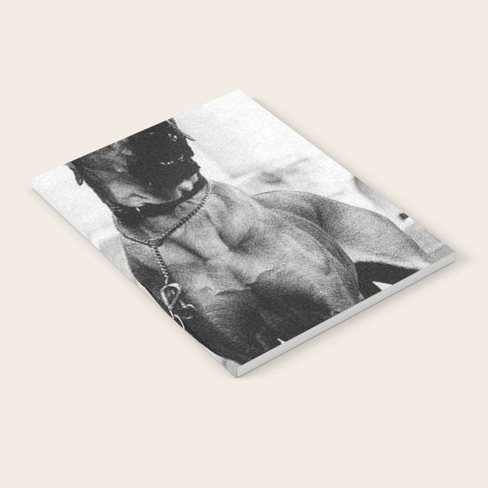 The Happiness of Little Girls and Great Danes black and white photograph Notebook Gallery Image 2