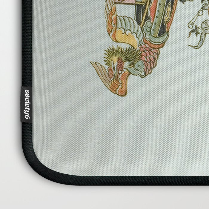 Mechanical Elephant with Festival Barge and Korean Musicians by Komatsuya Hyakki Laptop Sleeve Gallery Image 3