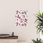 Hygge raccoon // white background Poster Gallery Image 2